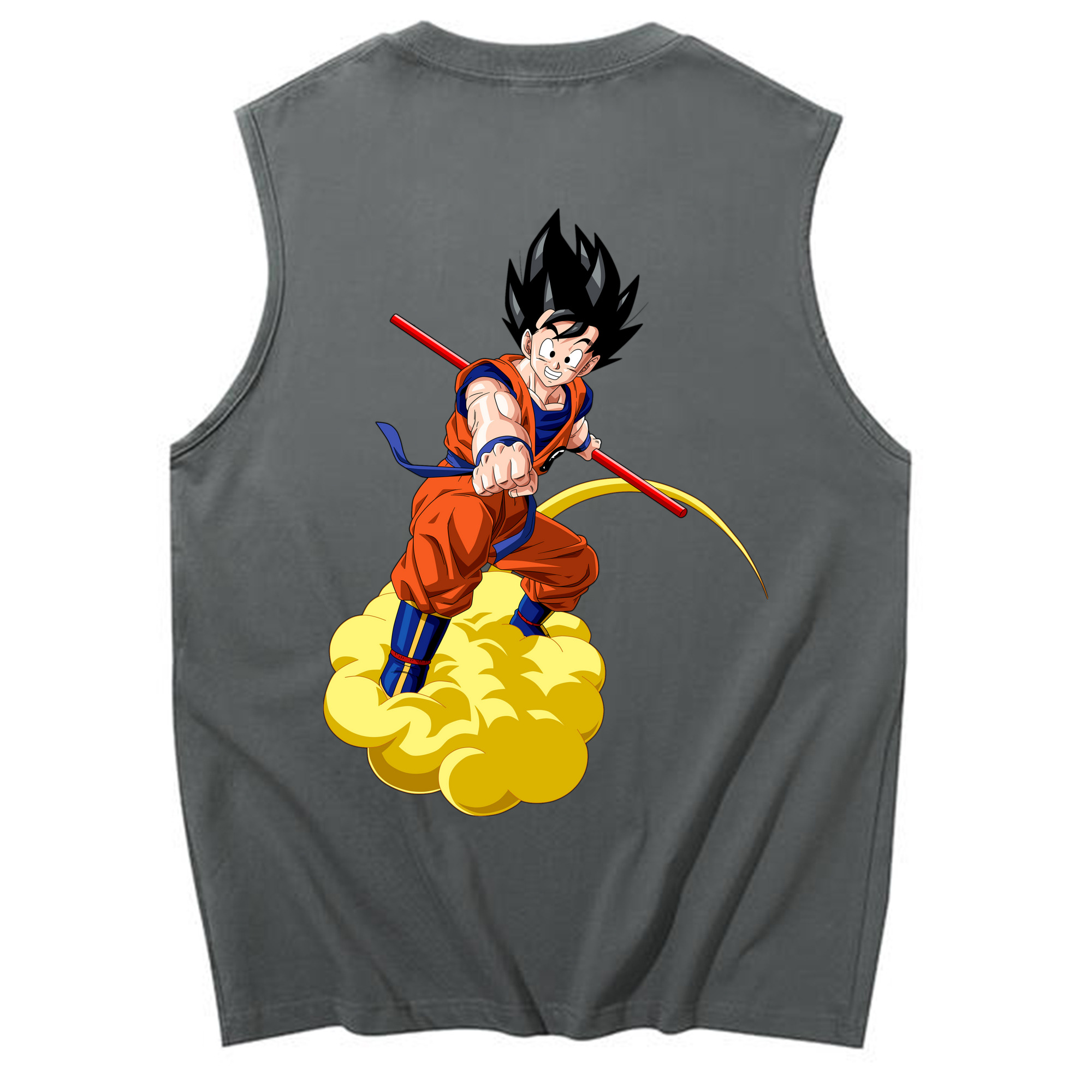 （画像用） ドラゴンボール 孫 悟飯（そんごはん）DRAGON BALL Son Gohan コットン100％タンクトップ（背面プリント）